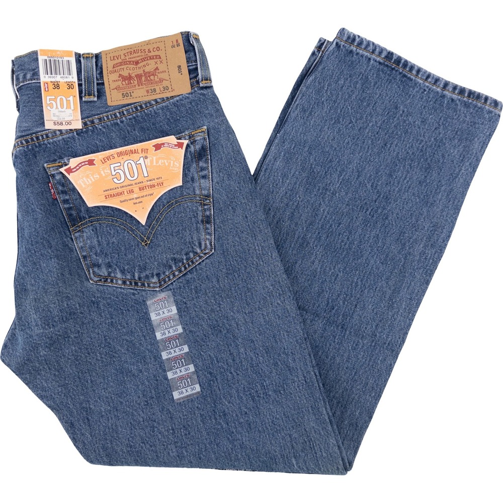 VTG NWT Deadstock Levis Mens‎ 38x30 501 Original Fit Jeans Blue Button Fly Y2K